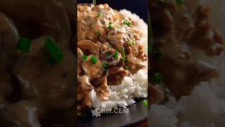 Creamy Beef Slices with Rice|ASMR🥩#shorts #food