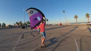 Wing Skateboarding on the Wind Carver