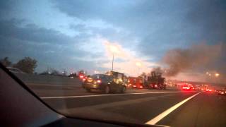 Hwy 401 - truck on fire