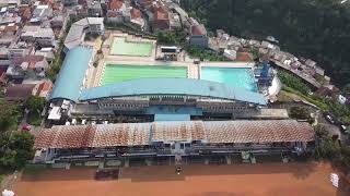 universitas pendidikan indonesia drone aerial gelanggan renang dan stadion