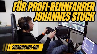 Profi Rennfahrer Johannes Stuck bekommt seinen ersten Simulator