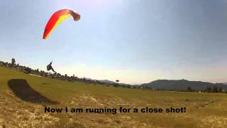 Paraglider Landing at Bir, Himachal Pradesh