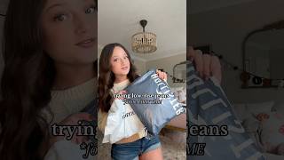 trying low-rise jeans for the FIRST TIME #jeans #tryonhaul