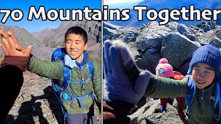 We wrote a song for all mountains we hiked together (Summit with you) Father and son adventure