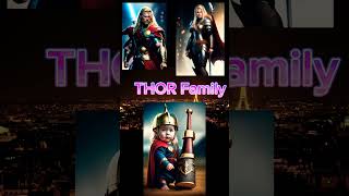 SUPERHEROES THOR with FAMILY #thor #superheroes #shortvideo #Youtube