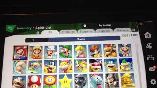 How to get all 1303 spirits in Super Smash Bro Ultimate