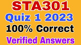 STA301 Quiz 1 2023 || Sta301 Quiz no 1 2023 || Sta301 quiz 1 fall 2023