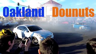 Donuts in Oaklnad | Bay Area sideshow |Crazy Oakland sideshow| تفاحيط اوكلاند | تفاحيط سيارات