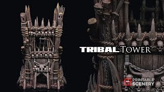 Printable Scenery - Tribal Tower by Lester Bursley