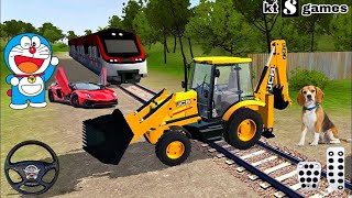 🛑Live JCB 3dx Backhole Vs Bullet Train Driving Game - Bus Simulator Indonesia Android Gameplay