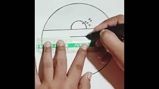 #Beautiful Drawing Easy Circle SceneryDrawing_drawing_trending_shorts#