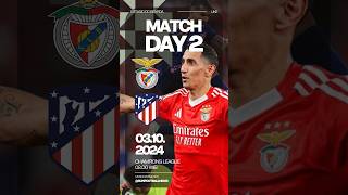 Hasil Liga Champions Benfica vs Atletico Madrid Matchday 2 03/10/24 #bola