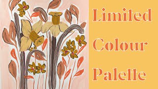 Why Paint With A Limited Colour Palette? Healing With Art Timelapse of Daffodils in Gouache