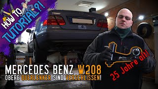 Es klappert und kracht - 25 Jahre alte Querlenker 🤢 Mercedes Benz W208 320 V6 #viral #car #tutorial