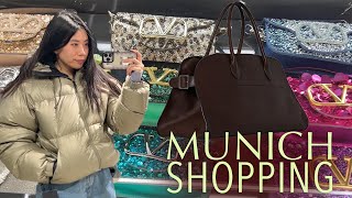 THE ROW VIRAL MARGAUX BAG TRY ON MUNICH SHOPPING - PRADA, MONCLER, LULULEMON, GOLDWIN, ZARA VLOG