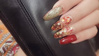 Acrylic ||Nail bar in Lahore ||Nail Art || Stylish Nailart ||Glitter gel polish ||Sahrish