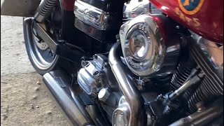 HARLEY SUPERGLIDE 1700cc CUSTOM Start up !