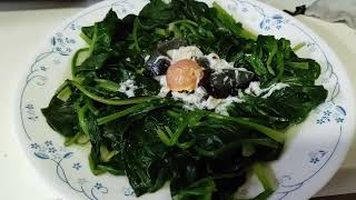 SPINACH WITH CENTURY EGG AND SALTY EGG @kongyoungs4182