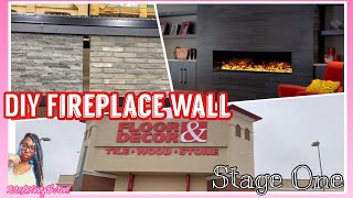 DIY FIREPLACE WALL | STAGE 1