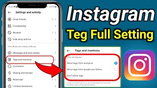 Instagram Tag Setting Explain I Instagram Tag Settings | Instagram Tag Problem I Instagram Tags