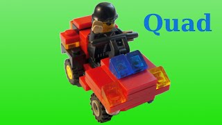 Lego Mini Quad - How to build with lego blocks (TUTORIAL)