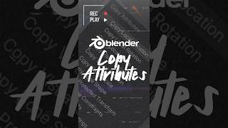 Quick tip: copy attributes in Blender!