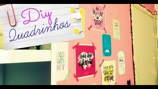 DIY - Decor de Parede Quadrinhos fofos