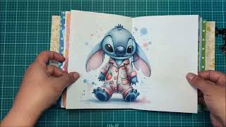 Altered Little Golden Book flip through- Lilo & Stitch