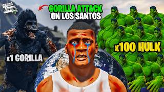 Gta V : Franklin's Hulk vs Zombie Gorilla | Attack On Los Angeles | DecoR Bhai #ep1