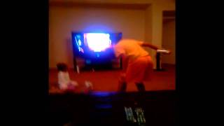 Keith dancing to Michael Jackson Experience on Wii