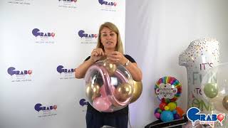 Tutorial foil balloons - Grabo Decorators - Transparent Globes Double Bubble Tying Method