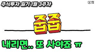 [주식투자 일기] 1월 3주차 ㅣ 내리면 또 사야죠 ㅣ 종목 교체