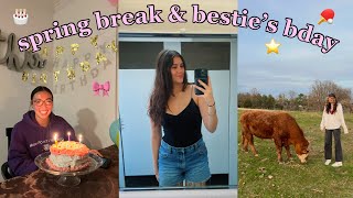 SPRING BREAK VLOG: bestie’s bday, pickleball, & dinner! 💐🩷