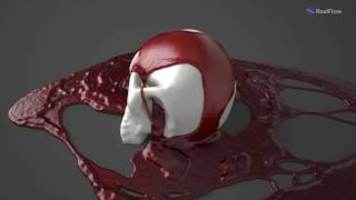 RealFlow 10: New Viscoelastic Multiphysics Dyverso Solver - Skull