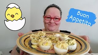 MUKBANG: UOVA RIPIENE (zia : la cofana e i brillantini 🤣)