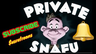 LOONEY TUNES | PRIVATE SNAFU |  CHUCK JONES | B N W |  @cartoonflix15