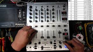 Behringer DJ Mixer DJX700 Effects Test