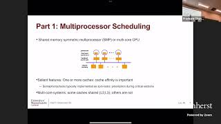 UMass CS677 (Spring'24) -   Lecture 06 -   Distributed and Cluster Scheduling