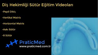 Papil Dikiş, Horizontal Matris, Askı Sütür, 8 Dikiş I PraticMed® Diş Hekimliği Eğitim Videoları