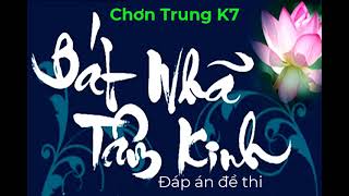 Trả lời Tưởng Văn Học Bát Nhã Đề Thi Miền Nam