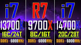 INTEL i7 13700K vs RYZEN 7 9700X vs INTEL i7 14700K || PC GAMES TEST ||