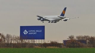 Lufthansa A380 Training Flights at Leipzig/Halle Airport (Germany)