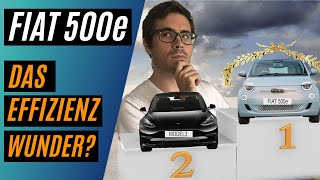 Effizienter als ein Tesla? Verbrauchsvergleich Fiat 500e und Tesla Model 3