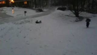 Sled Riding with small jump