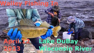 Part 2 Walley Fishing In Lake DuBay Wisconsin River/Nuv Ntses Lom Zem Tiag2