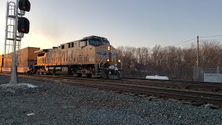 Eastbound NS Intermodal Train With Solo UP Leader