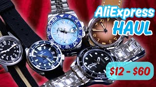 ALIEXPRESS HAUL Super Budget Watches $12 - $60 Automatic NH35, Sapphire Crystal - May Part1