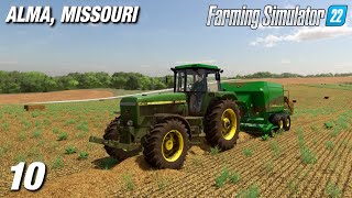 Baling The Soybean Straw! THIS HARVEST WILL BE HUGE! | Alma Missouri | Farming Simulator 22 - Ep10