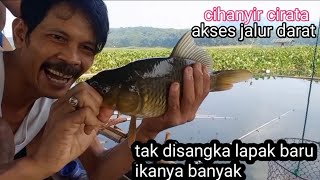 menuju spot cihanyir akses jalur darat//tak disangka ikanya banyak!!mancing cirata