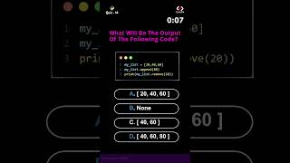 Python Quiz 14  #shorts #youtubeshorts #python #pythonquiz #code #coding